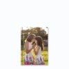 Flat bound album with semi-glossy printed cover. 5.5″x8″